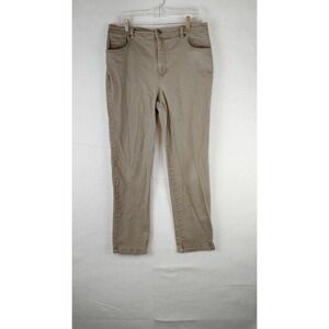 GLORIA VANDERBILT AMANDA TAN JEANS TAPERED LEG SIZE 14